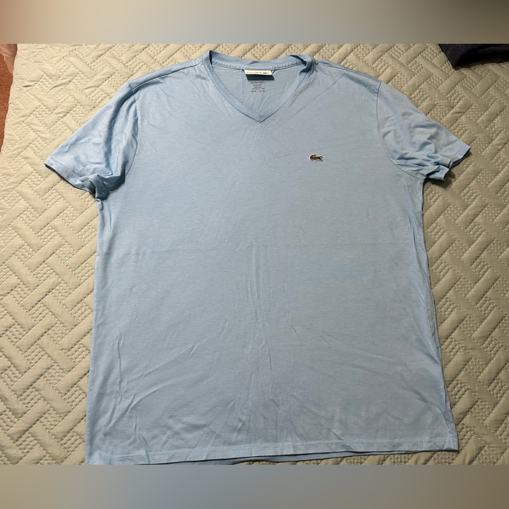 Lacoste Men's Sky Blue Short Sleeve Tee